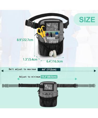 Trunab Nurse Fanny Pack with Tape Holder and Multiple Compartments Vet Nurse Pouch with Adjustable Waist Strap Utility Nurse Waist Bag for Stethoscopes Scissors and Other Medical Supplies Grey - Buy Online on GoSupps.com