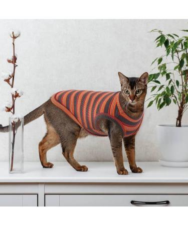 OUOBOB Sphynx Cat Clothing | Breathable Sleeveless Shirts & Sweaters for Hairless Cats | Summer Pet Apparel for Sphynx Cornish Rex & Devon Rex - Buy Online on GoSupps.com