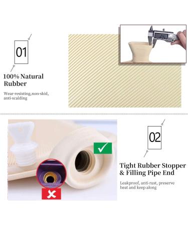 Olivialiving Hot Water Bottle with Knitting Cover - Ideal for Cramps & Cozy Nights | Nordic Reindeer | Pain Relief & Warmth for Adults - Buy Online on GoSupps.com