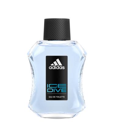 Adidas Ice Dive Eau de Toilette 3.3 fl oz (Pack of 1) Notes of Lavender Sandalwood and Vanilla Men's Fragrance Long Lasting Sporty Fragrance Travel Size 3.4 Fl Oz (Pack of 1) Eau De Toilette