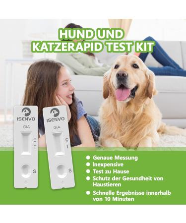 Isenvo Giardia Quick Test Kit for Dogs & Cats | 2 x Reliable Intestinal Parasite Tests for Diarrhea - Buy Online on GoSupps.com