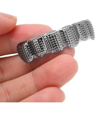 Hip Hop Hollow Tooth Hip Hop Teeth Grillz Easy to Wear Portable Rapper Costume Teeth Jewelry and Party Photo Props for Halloween for Women Men Gift (Black) - Buy Online on GoSupps.com