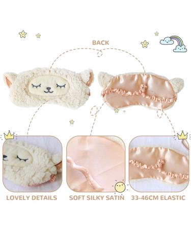Homewins Ultra-Soft Plush & Silk Sleep Mask - Light-Blocking Eye Mask for Women - Perfect for Sleep & Parties (Sheep Design) - Buy Online on GoSupps.com