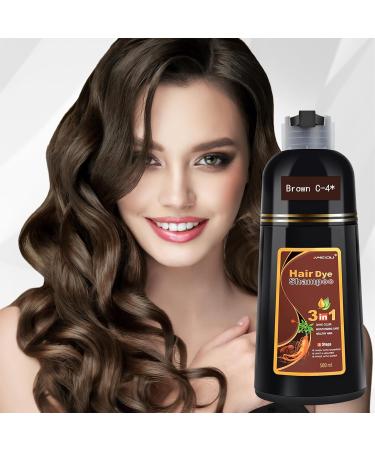 Meidu Brown Hair Dye Shampoo 3 in 1 | Semi-Permanent Gray Hair Coverage | Herbal Plant Formula for Men & Women | 16.9 Fl Oz - Buy Online on GoSupps.com