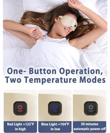 Silk Heated Eye Mask Cordless Rechargebale for Dry Eyes Warm Eye Heating Pad No Pressure Sleep Eye Mask Gift for Men - Buy Online on GoSupps.com