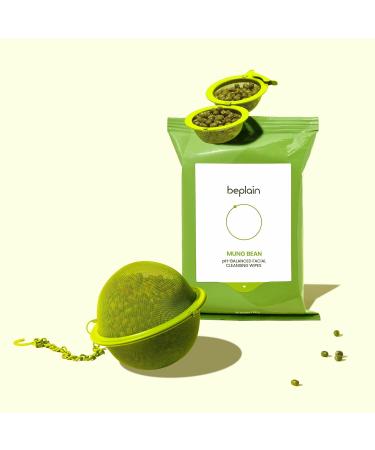 beplain Mung Bean Facial Cleansing Wipes | pH-Balanced Soft Cleansing Wipes | Korean Skin Care | Disposable Face Wipes with Mung Bean Extract (20p - Buy Online on GoSupps.com