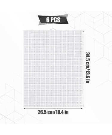 6pcs Clear Plastic Mesh Canvas Sheets for Embroidery & Cross Stitch - 13.1x10.2inch - Buy Online on GoSupps.com