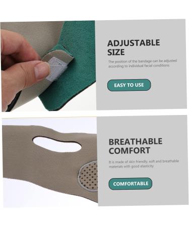 minkissy 1 Pc Thin Face Belt Face Lifting V Line Lifting Face- Belt V Line Face Slimmingmask V Line V Line Chin up Face- Lifting Slimming Belt Polyester Beauty Woman 57X10X0.5CM Green - Buy Online on GoSupps.com