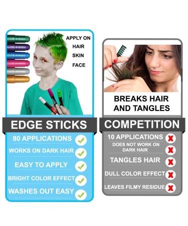 Jumbo Hair Chalk Pens for Kids - Washable, Scented, 12 Bright Colors - Perfect Gift for Party, Toy, Birthday - 200% More Color Per Pen - Buy Online on GoSupps.com