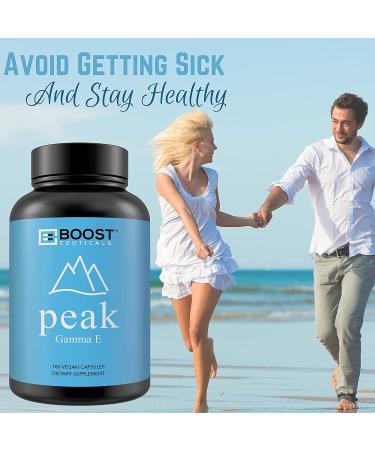 BoostCeuticals Gamma E Vegan Vitamin E 400 IU Mixed Tocopherols Complex - Non GMO - Gluten Free VIT E 180 Capsules - Buy Online on GoSupps.com