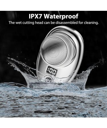INBOLM Mini Electric Shaver Mini Shavers for Men with LCD Display Portable Pocket Size Mini Shaver USB Type-c Wet and Dry Beard Grooming Kit Suitable for Home and Travel (Silver) - Buy Online on GoSupps.com