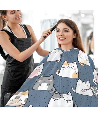 Waterproof Cartoon Cat Barber Cape - Funny Cheetah Haircut Bib for Men & Women | Unisex Hair Cutting Cape - Buy Online on GoSupps.com