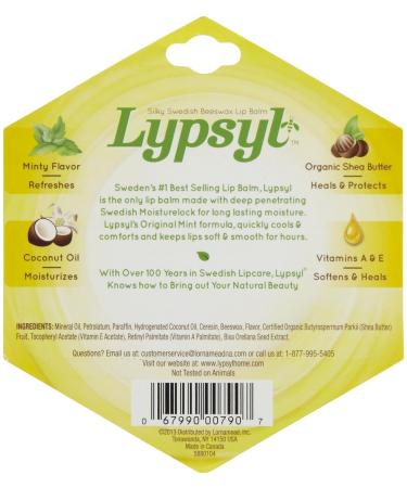 LypSyl LypMoisturizer Original Mint 0.1-Ounce 2 Pack - Hydrating Lip Balm Set - Buy Online on GoSupps.com