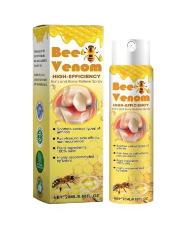 Filvczt Bee Venoms Treatments Spray Joint Care Spray Knee and Bone Pain Relief with Natural and Herbal Formula Nongreasy and Fast Absorbing 20 ml for Adults