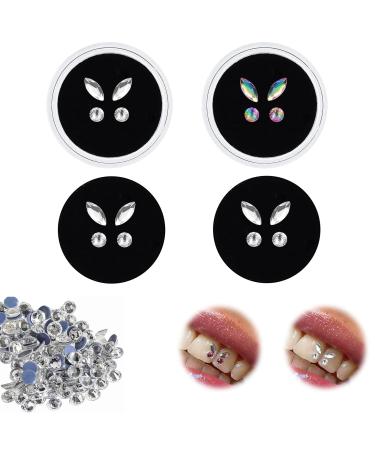 4 pairs tooth crystal tartar tooth decoration tartar jewelry tooth gems tartar jewellery dental crystal tooth jewels jewels teeth jewellery decoration tartar tooth ornament (1452 gemstones) - Buy Online on GoSupps.com
