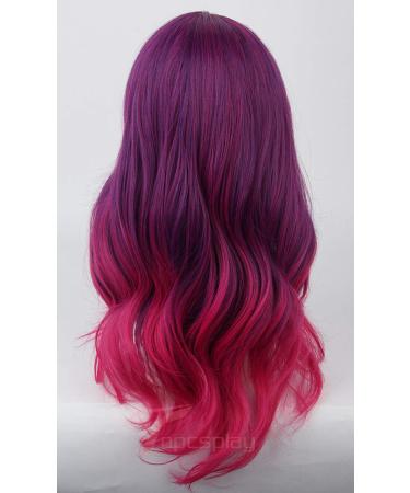 Topcosplay Women s Purple Red Ombre Wig | Long Synthetic Cosplay Wig for Halloween & Everyday Use - Buy Online on GoSupps.com