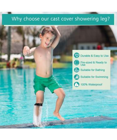 Waterproof Plaster Leg Protector for Kids | Shower & Bath Protection for Wounds & Orthopedic Boots - Buy Online on GoSupps.com