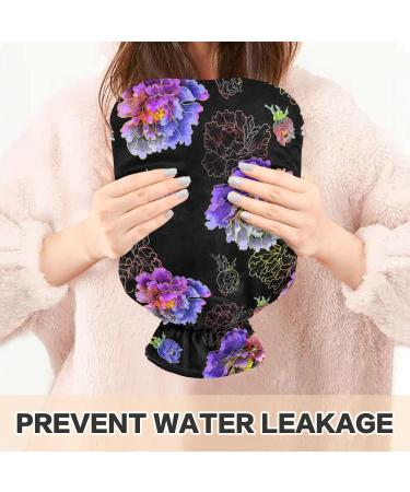 Hot Water Bottle 2L with Peony Flower Cover - Pain Relief & Hand Feet Warmer for Winter - Buy Online on GoSupps.com