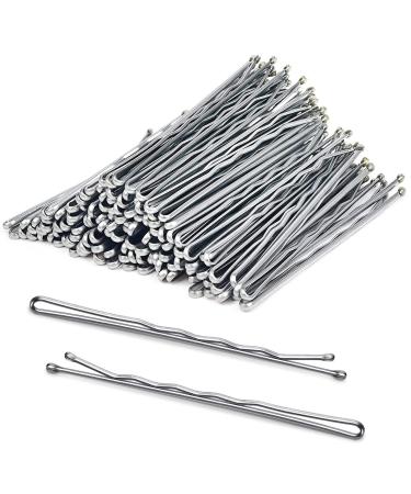 AnAsh Hair Pins 60 Pcs Bobby Pins for Women Hair Grips for Thick Thin Wavy Curly Long Short Hair Hair Clips for Styling Sectioning Wearing Casual Party Travel & Weddings (Silver)