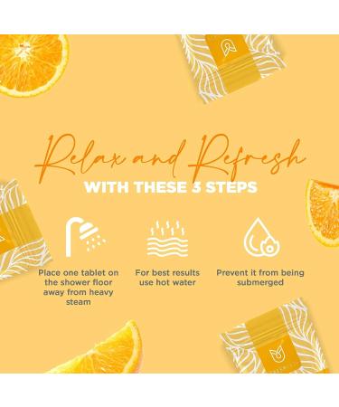 Fresh Faze Citrus Shower Steamer - Self Care Aromatherapy Gift for Women - Organic Essential Oil Shower Bombs - 15 Tablets Citrus Scent - Buy Online on GoSupps.com