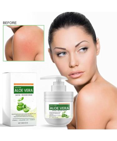 Skin Recovery Cream - Aloe After Sun Repair 100g (2pcs) | Hydrating Nourishing Lightweight Formula for Sunburn Relief & Dull Skin Repair - Buy Online on GoSupps.com