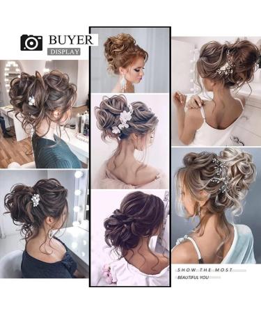 RPAEOY 2-Piece Hair Part & Rubber Band Set - Large Dutt Hair Tie & Curly Hair Extensions for Women & Girls - Light Brown Messy Bun Accessories - Buy Online on GoSupps.com