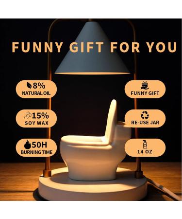 Buy Aromacandle Springs Tea - Long-Lasting 60+ Hour Aromatherapy Candle in Quirky Toilet Jar | Perfect Bathroom Scents & Unique Gifts for Men & Women - Buy Online on GoSupps.com