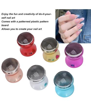 Nail Art Stamping Plate Set - Clear Silicone Stamper & Stencils for Perfect Nail Designs | 3D Nail Art Supplies - Buy Online on GoSupps.com