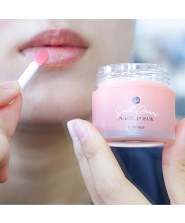 Glowiest Sweet Dreams Lip Mask - Nourishing, Plumping, and Hydrating Lip Sleeping Mask with Hyaluronic Acid, Vitamin C, Shea Butter, and Antioxidants | Peach - Buy Online on GoSupps.com