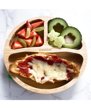 Nohla Bamboo Baby Suction Plate Bowl & Spoon Set | Secure Grip | Eco-Friendly BPA-Free | Lilac Color - Buy Online on GoSupps.com