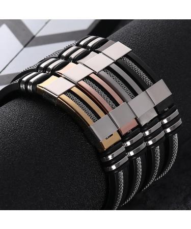 SuperTitani Germanium Lymphvity Bracelet | Lymph Drainage Magnetic Bracelet for Enhanced Blood Circulation | Black Silver Design - International Shipping Available - Buy Online on GoSupps.com