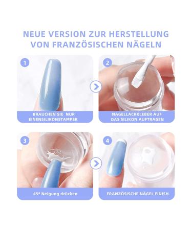 Clear Jelly Nail Art Stamp | Double-End Silicone Tools & 3 Rollers | Stamped Nail Art Essentials - Buy Online on GoSupps.com