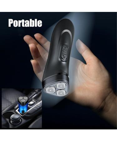 Electric Shaver for Men Cordless USB Rechargeable Electric Men's Shaver Wet and Dry Men's Rotary Shavers with Pop-up Trimmer Waterproof Electric Pocket Shaver for Travel or Home Use Black - Buy Online on GoSupps.com