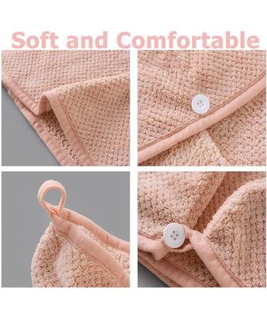Hair Turban Set - 3 Soft Microfiber Quick-Drying Turbans for All Hair Types | Super Absorbent Shower Towels in Beige Pink Brown - Buy Online on GoSupps.com