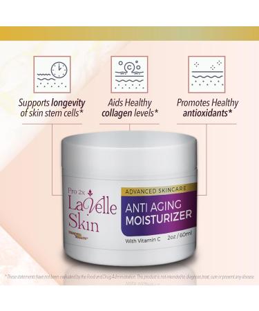 Buy Pro 2x LaVelle Anti-Aging Moisturizer - 2 Month Supply for Younger Looking Skin - Vitamins Ceramides & Collagen to Reduce Wrinkles - International Shipping Available - Buy Online on GoSupps.com