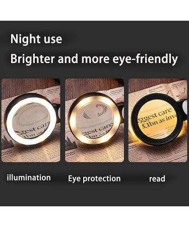 Magnifying Glass 18LED Lighting Magnifying Glass Magnifying Glass 30X Hand-held Large Magnifying Glass Magnifier Safehappy - Buy Online on GoSupps.com