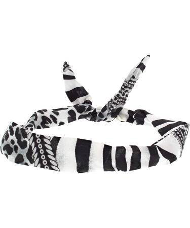 Zac's Alter Ego Animal Print Leopard & Zebra Pattern Wire Headband Black & White - Buy Online on GoSupps.com