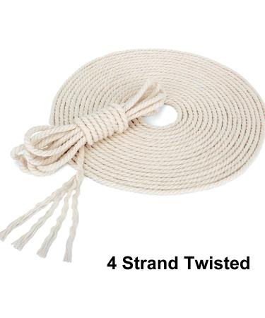 Blisstime 3mm x 500 Yards Natural Cotton Macrame Rope | Soft Twisted Cord for Wall Hangings, Plant Hangers, Crafts | Off-White Cotton Rope for Knitting & Decor - Buy Online on GoSupps.com