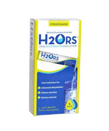 H2ORS Electrolyte Drink Powder: Citrus (4 Pack)