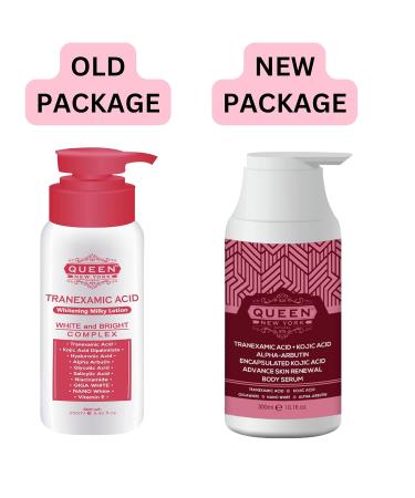 QUEEN TRANEX LOTION - Milky Body Serum with Kojic Acid Alpha Arbutin Glycolic Acid & Salicylic Acid | Brightening & Exfoliating Formula for Radiant Skin - International Shipping Available - Buy Online on GoSupps.com