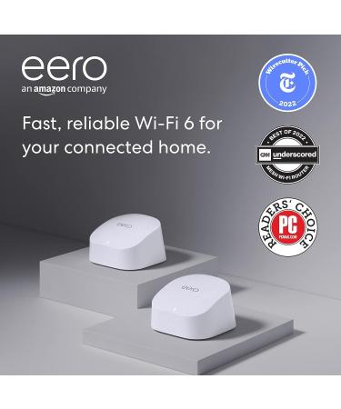 Amazon eero 6 Mesh Wi-Fi System | 500 Mbps Speed | Alexa Compatible | 3000 sq. ft. Coverage | 2-Pack (2020 Release) - Buy Online on GoSupps.com