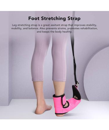 Foot Stretching Belt for Plantar Fasciitis - Elastic Breathable Pink Stretcher | Relax Muscles & Improve Flexibility - Buy Online on GoSupps.com