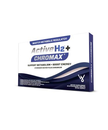Active H2+ Chromax - Hydrogen Water Tablets Plus Chromium - Balance Your Metabolism and Activate Your Fitness with Dual Benefits of Molecular Hydrogen and Chromium (30 Tablets)