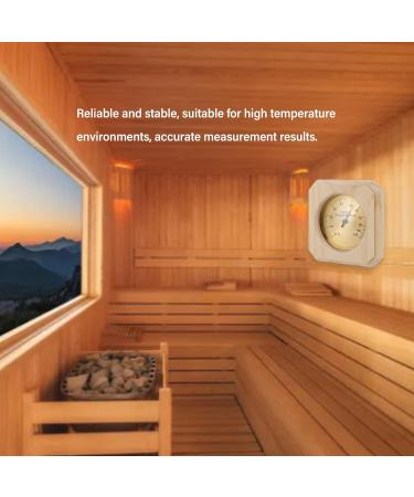 Wooden Sauna Hygrothermograph | Square Thermometer & Hygrometer for Real-Time Indoor Monitoring - International Shipping - Buy Online on GoSupps.com