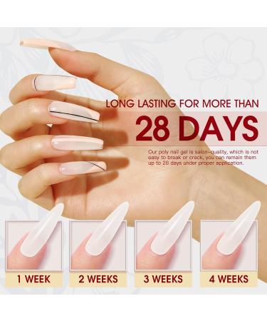 Rosalind Geln gel Starter Set - White Poly Nail Extension Gel 60ml with Brush & Tips - DIY Manicure at Home - Buy Online on GoSupps.com
