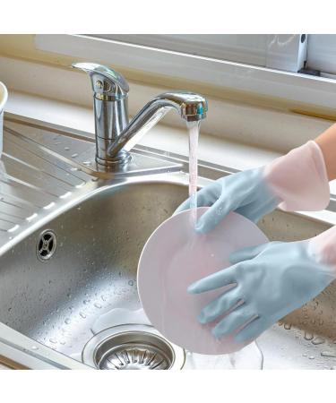 NGUMMS Rubber Gloves - Rubber Kitchen Gloves | Household Dishwashing Cleaning Rubber Gloves for Kitchen Household Chores Gardening Blue - Buy Online on GoSupps.com