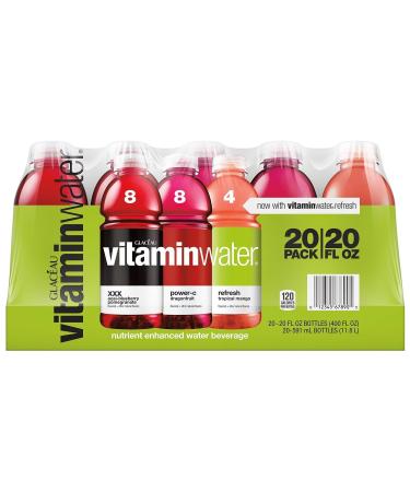 Glaceau VitaminWater Variety Bottles Pack 20 400 fl. Oz