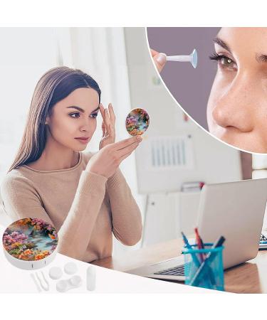 Buy Flowers with Birds Contact Lens Travel Kit - Portable & Cute Contact Box with Mirror for Daily Use - Ideal for Outdoor Adventures - Buy Online on GoSupps.com