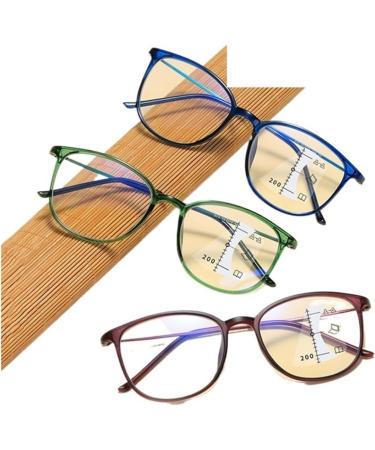 Progressive Multifocal Anti-Blue Light Glasses for Men & Women - Purple Frame Size 4.00 | Iynwbjts International Shipping - Buy Online on GoSupps.com