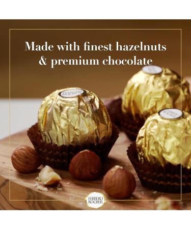 P QUES FERRERO ROCHER FINES GAUFRETTES ENROBEES DE CHOCOLAT AU LAIT ET NOISETTES AVEC NOISETTE ENTIERE OEUF 16 PIECES - Buy Online on GoSupps.com